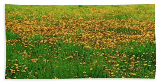 Dandelion Field - Beach Towel