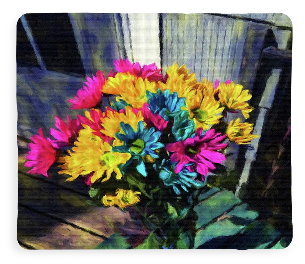 Flowers At The Door - Blanket