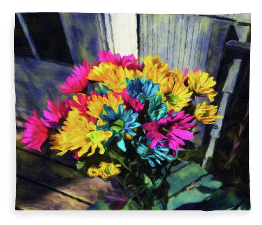 Flowers At The Door - Blanket