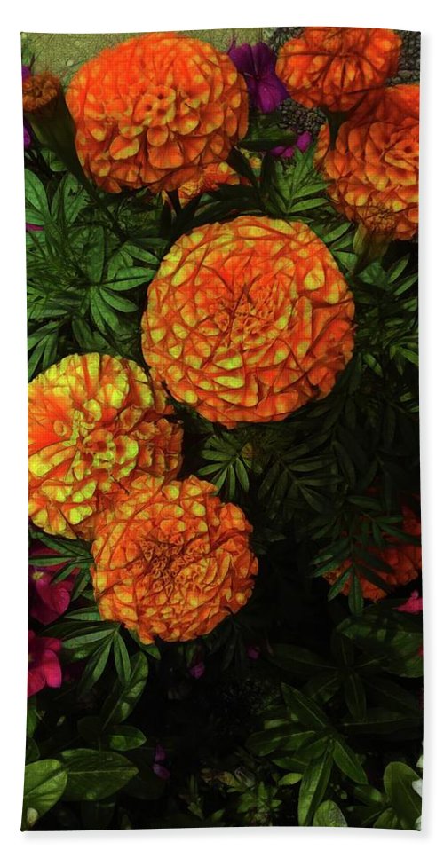 Large Marigolds - Bath Towel