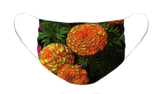 Large Marigolds - Face Mask