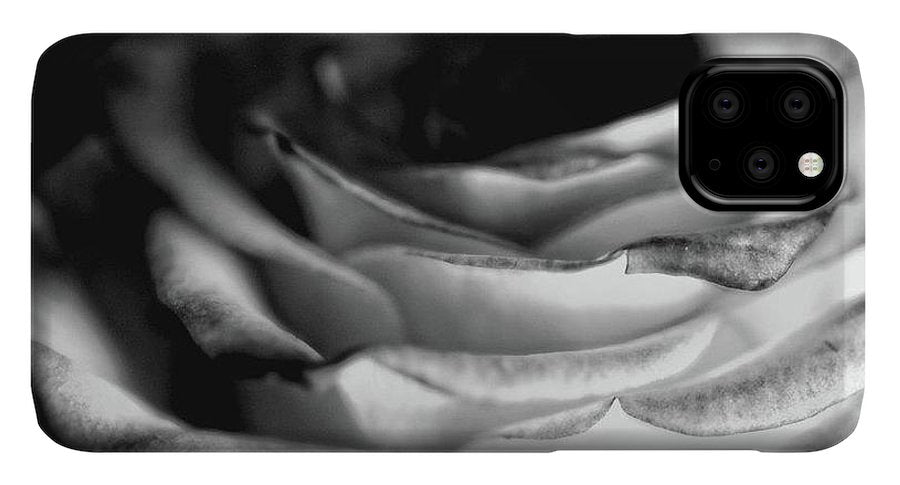 Light Black and White Rose #1 - Phone Case