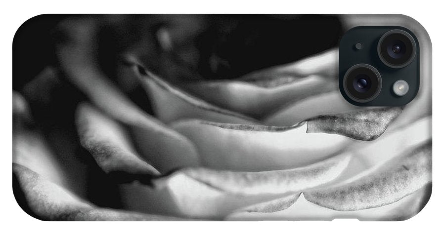 Light Black and White Rose #1 - Phone Case