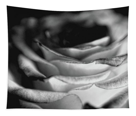 Light Black and White Rose - Tapestry