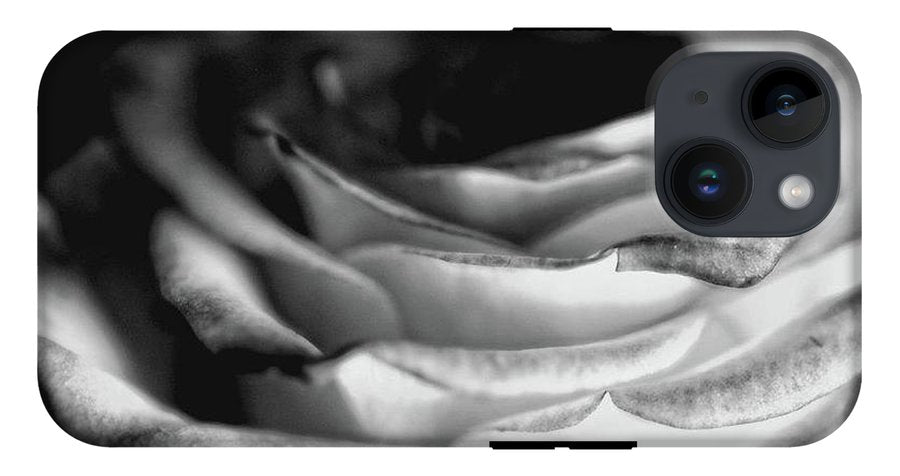Light Black and White Rose #1 - Phone Case