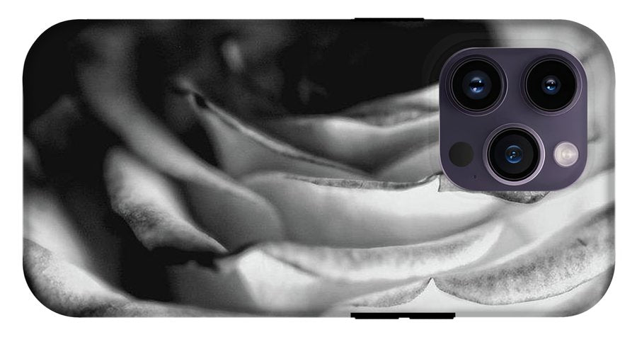 Light Black and White Rose #1 - Phone Case