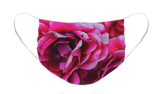 Pink and White Flowers - Face Mask