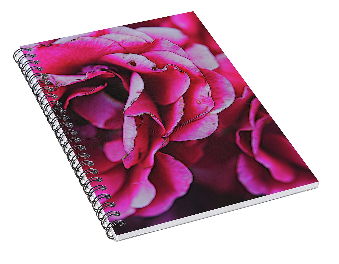 Pink and White Flowers - Spiral Notebook