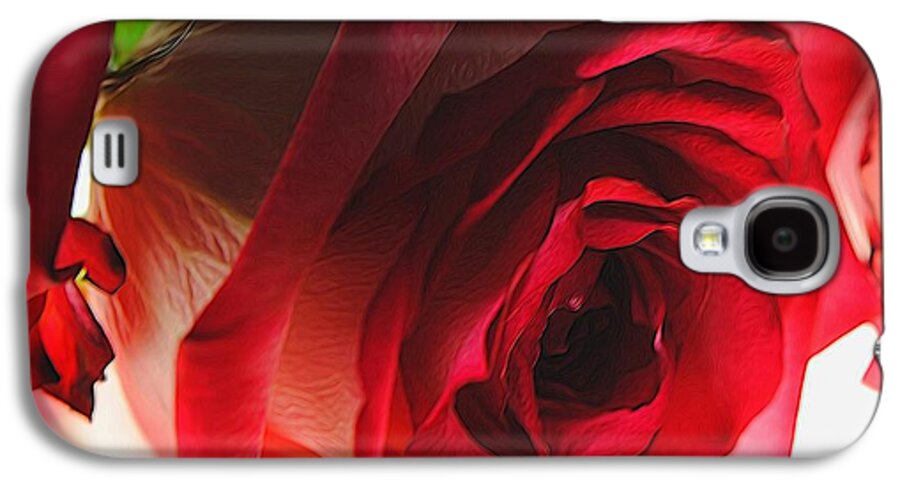 Pink Lined White Rose #1 - Phone Case
