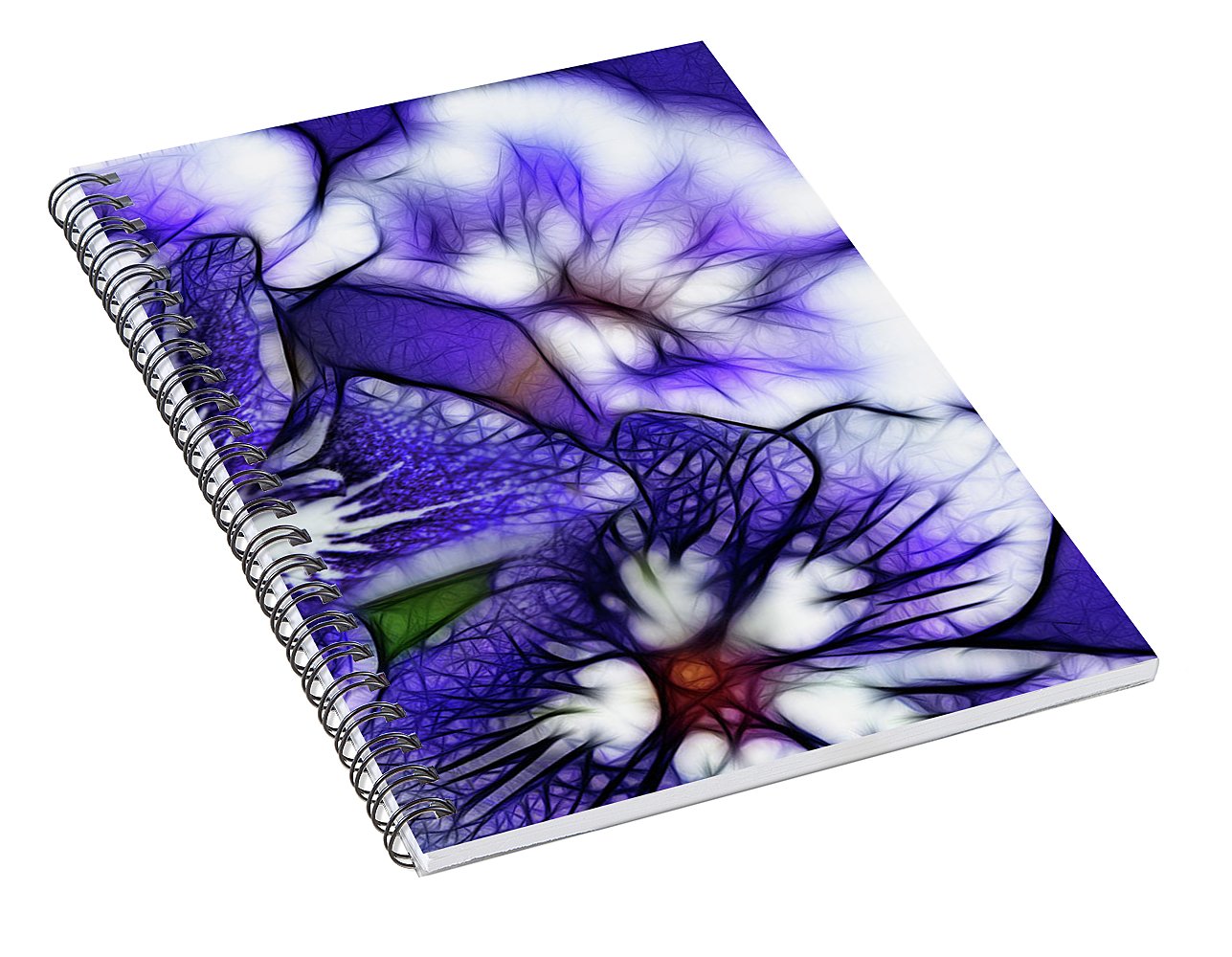 Purple and White Flowers - Spiral Notebook
