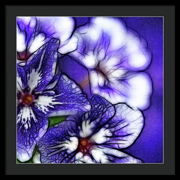 Purple and White Flowers - Framed Print