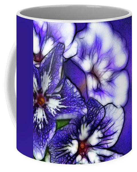 Purple and White Flowers - Mug