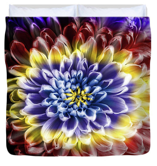 Rainbow Chrysanthemum - Duvet Cover