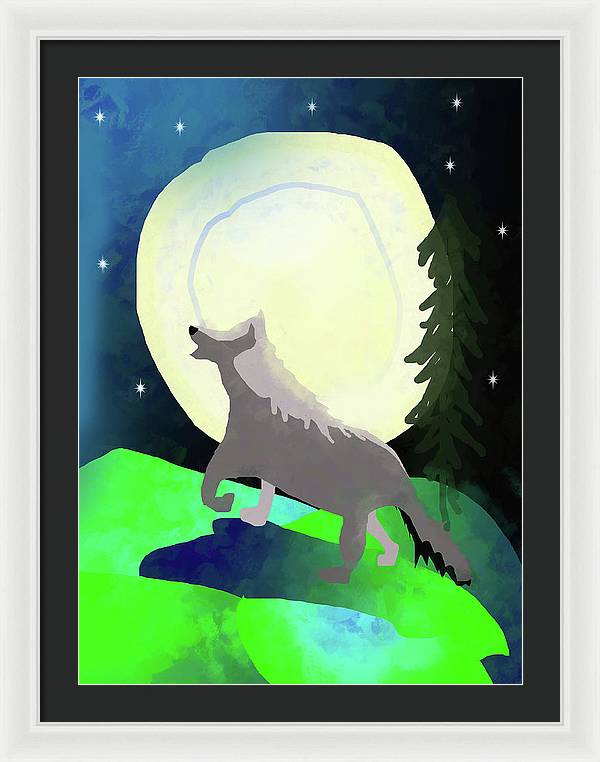 Wolf Moon - Framed Print