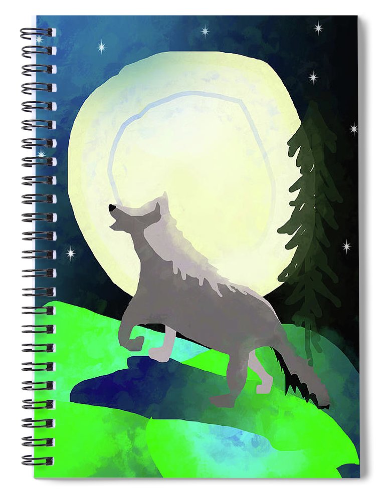 Wolf Moon - Spiral Notebook
