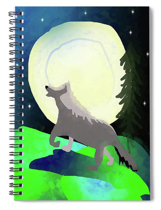 Wolf Moon - Spiral Notebook