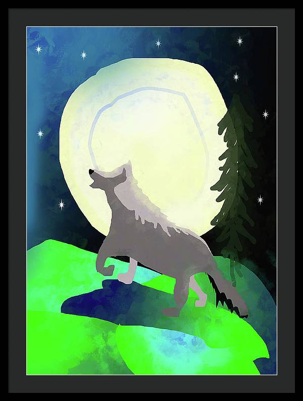 Wolf Moon - Framed Print