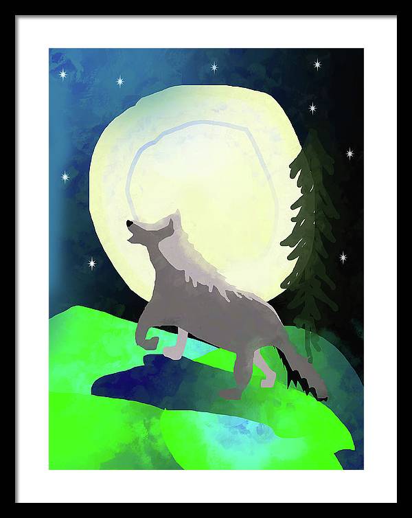 Wolf Moon - Framed Print