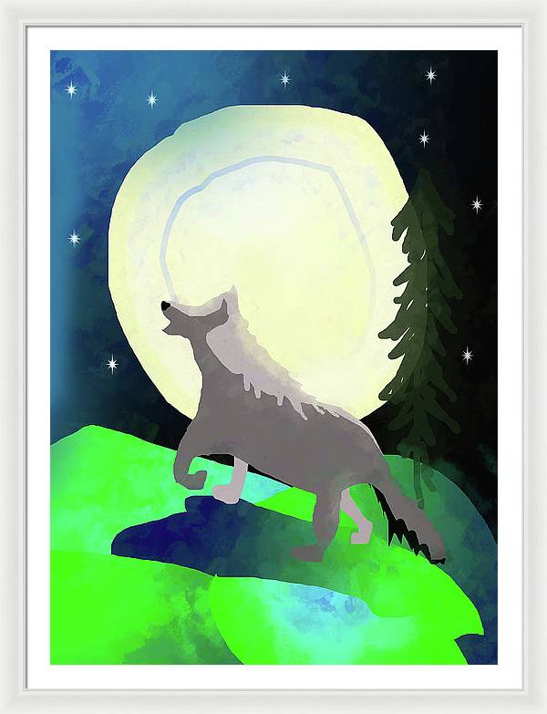 Wolf Moon - Framed Print