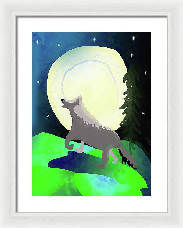 Wolf Moon - Framed Print