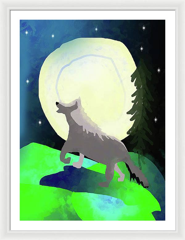 Wolf Moon - Framed Print