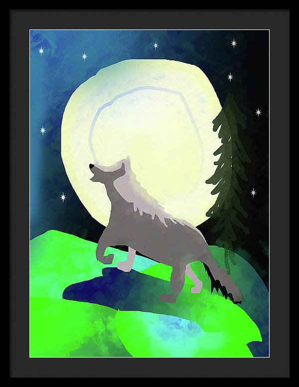 Wolf Moon - Framed Print