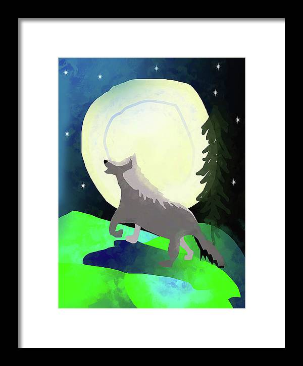 Wolf Moon - Framed Print