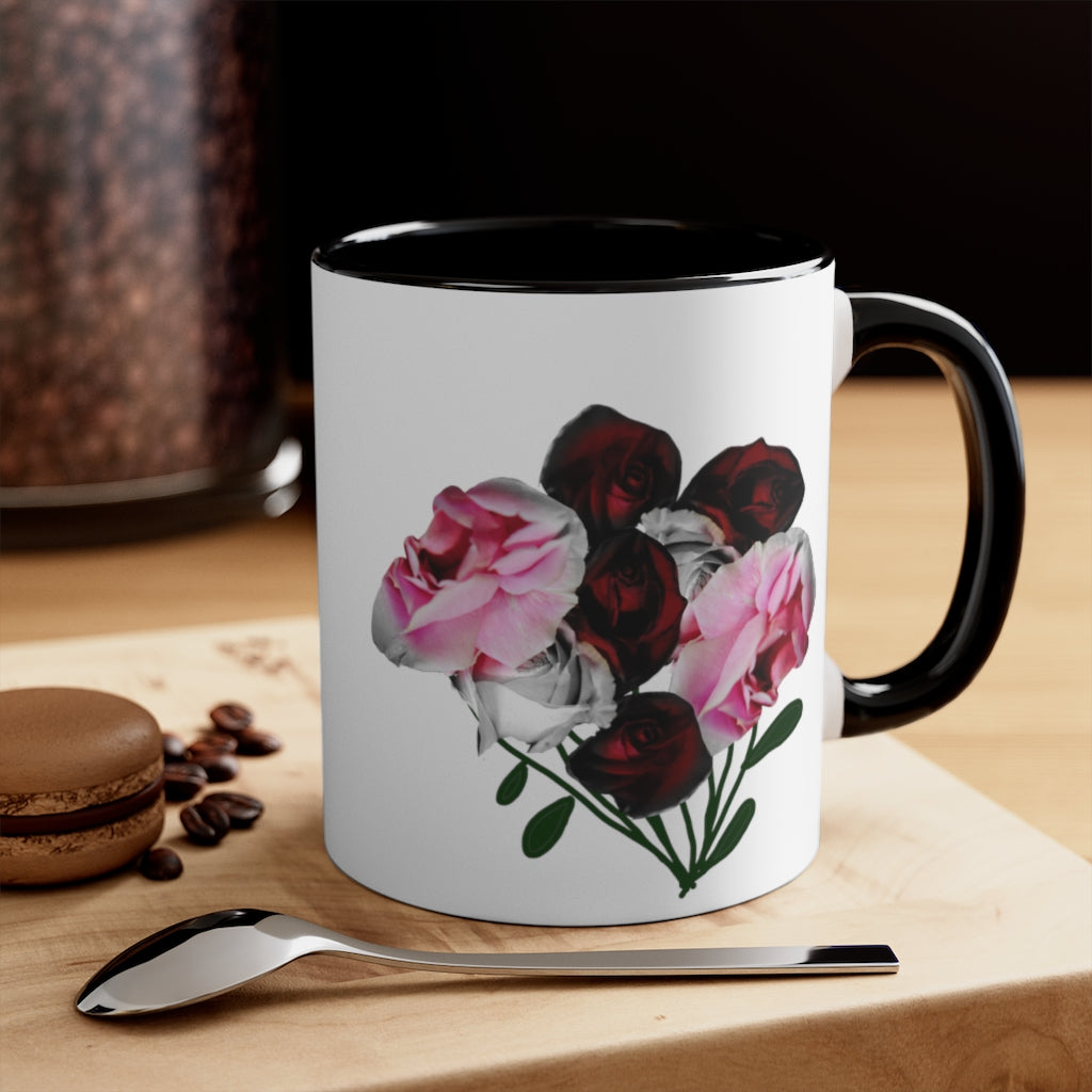 Pink and Red Roses Accent Mug