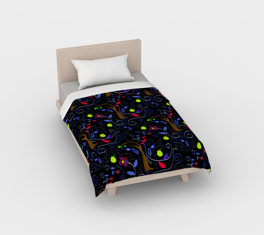 Birds and Scrolls Duvet Cover