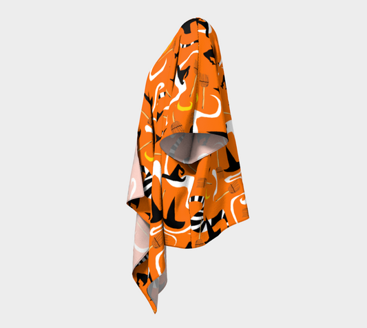 Witches Hats and Brooms Draped Kimono