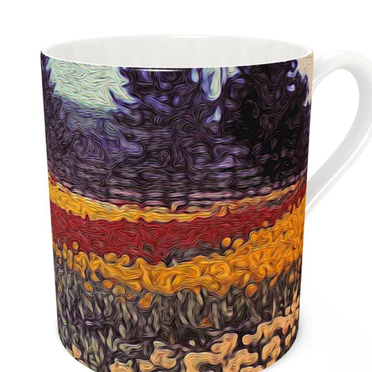 Vintage Travel Field of Tulips Bone China Mug