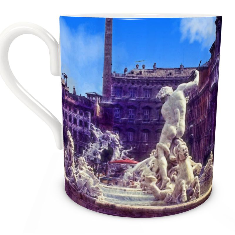 Vintage Travel Italy fountain Bone China Mug