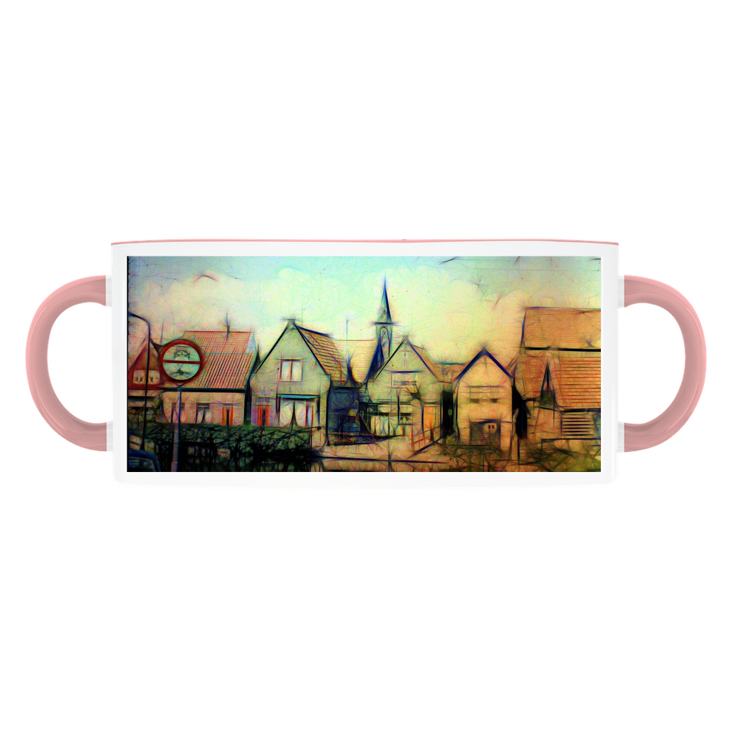 Vintage Travel Little Town Accent Mugs