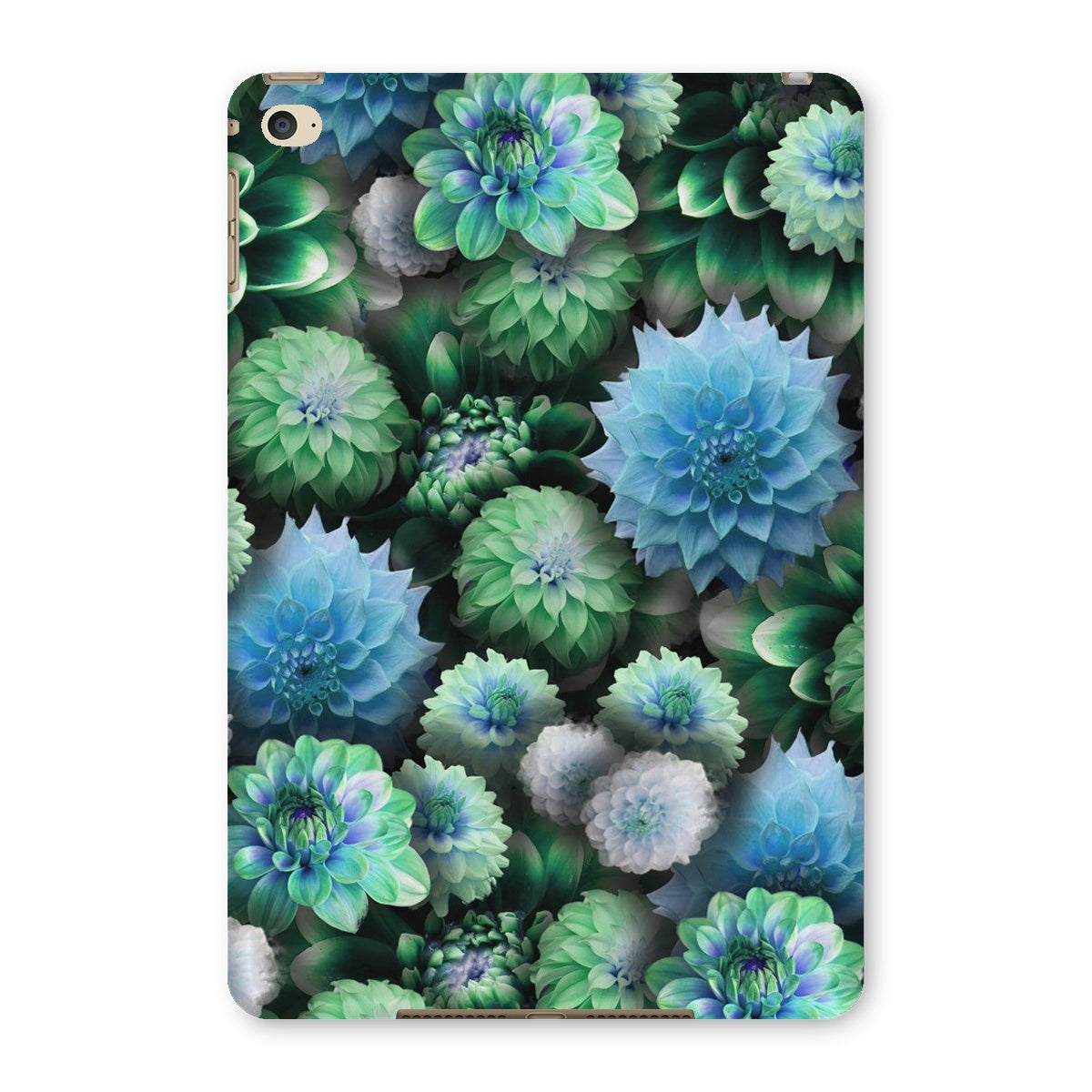 Blue Green Dahlias Tablet Cases