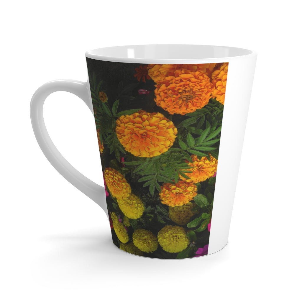 Marigold Garden Latte mug