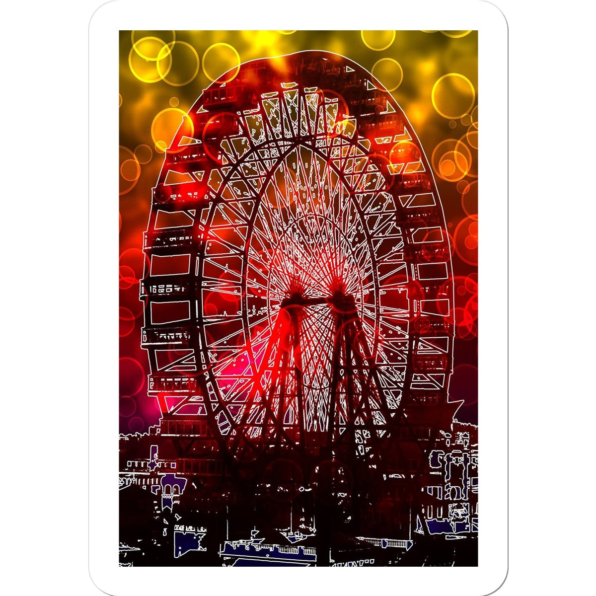 Bokeh Light Ferris Wheel Sticker