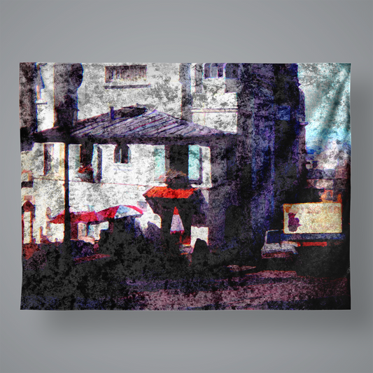 French Cafe Large Velvet Wall Tapestry