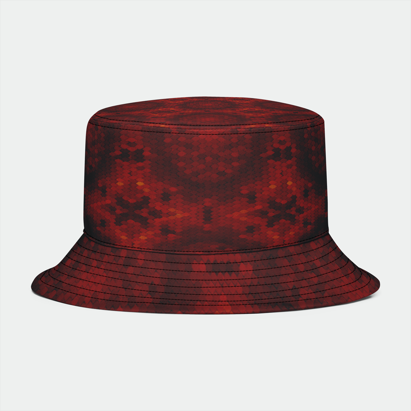 Orange and Red Dragon Scales Bucket Hat