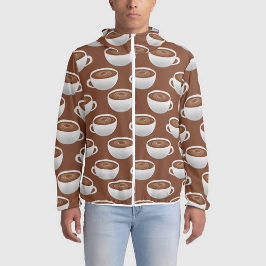 Coffee on Coffee Unisex Windbreaker