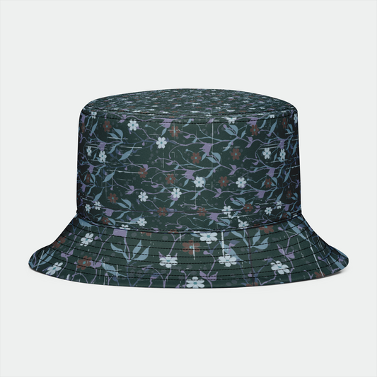 Violets on Gray Bucket Hat