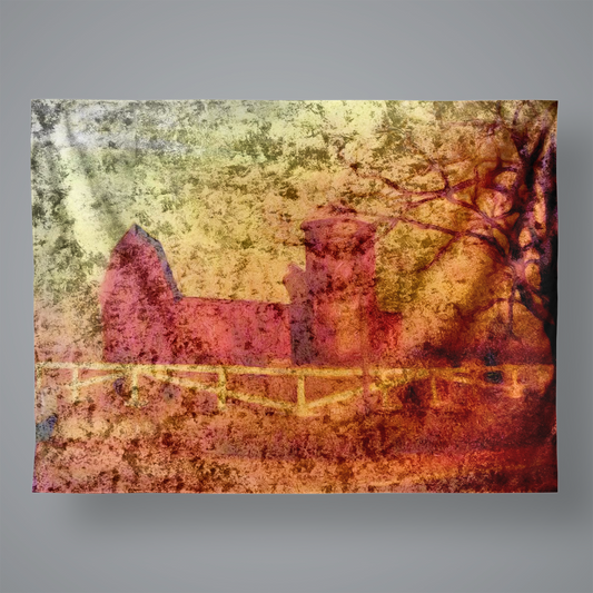 Barn Painting Large Velvet Wall Tapestry