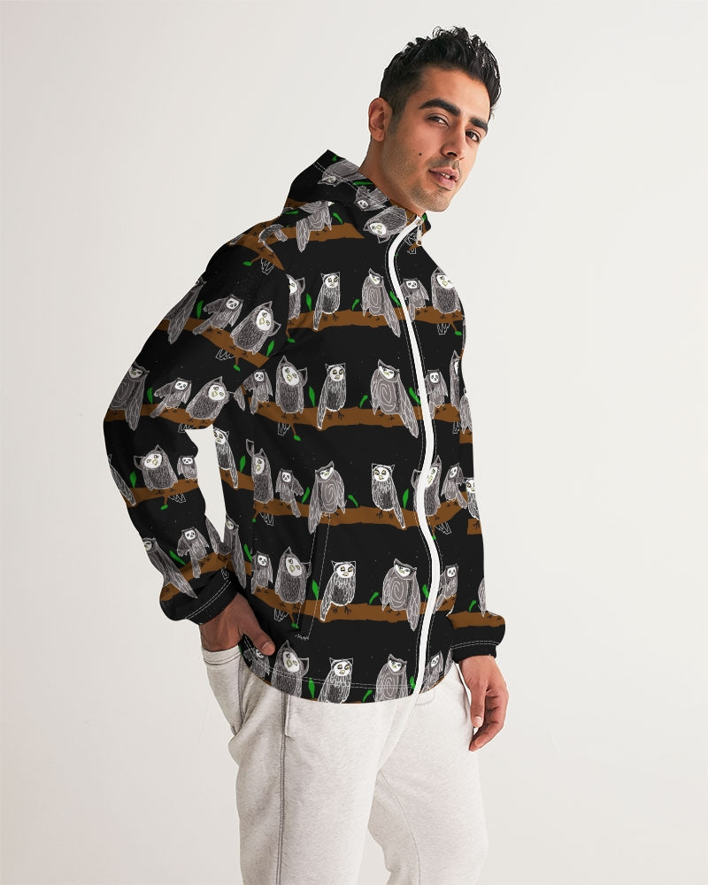 Owls Pattern Men's Windbreaker