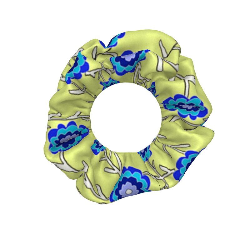 Blue Flowers Scrunchie Three Pack