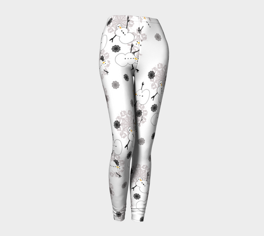 Snowman Pattern Leggings