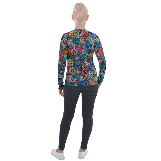 Daisy Garden Velvet Zip Up Jacket