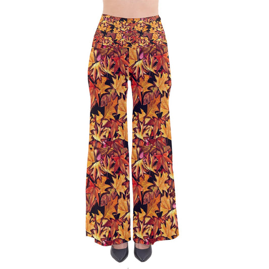 Fall Leaves Pattern So Vintage Palazzo Pants