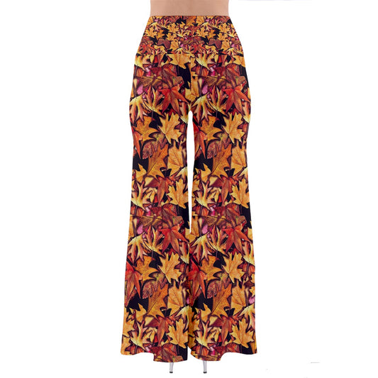 Fall Leaves Pattern So Vintage Palazzo Pants