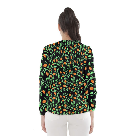 Pumpkin Vines Women's Hooded Windbreaker