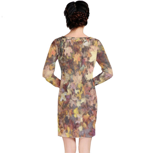 Late October Leaves Light Long Sleeve Nightdress