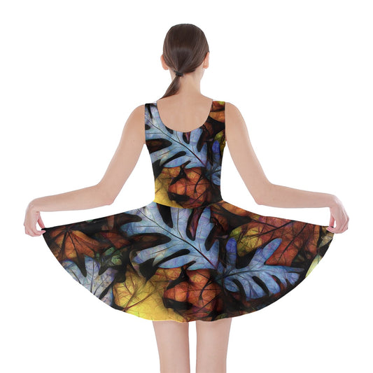 Mid October Leaves Skater Dress